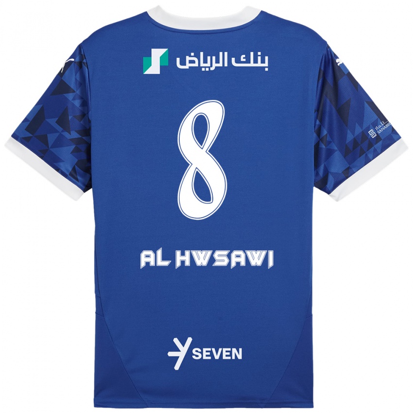 Heren Al Bandari Al-Hwsawi #8 Donkerblauw Wit Thuisshirt Thuistenue 2024/25 T-Shirt België