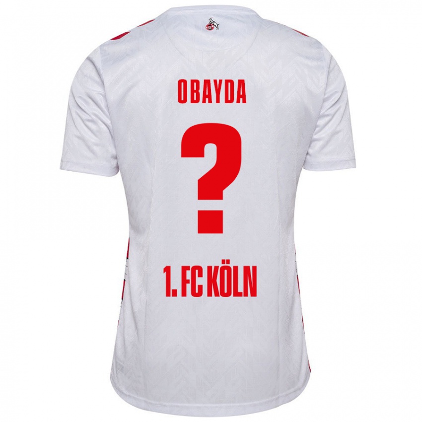 Homme Maillot Yazan Obayda #0 Blanc Rouge Tenues Domicile 2024/25 T-Shirt Belgique