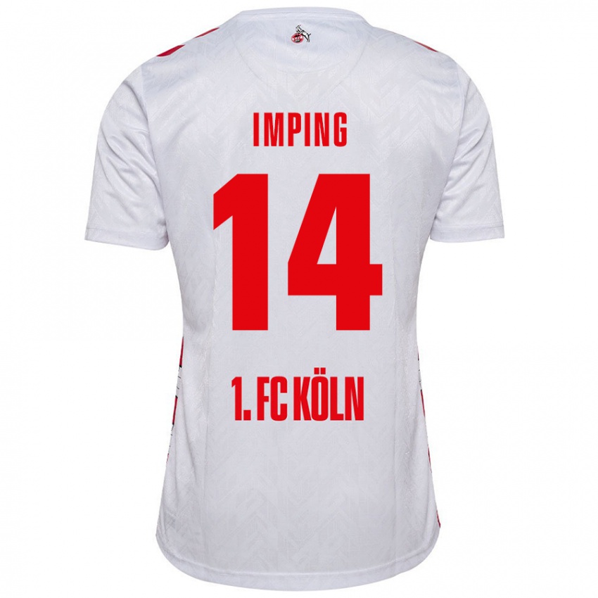 Homme Maillot Carlotta Imping #14 Blanc Rouge Tenues Domicile 2024/25 T-Shirt Belgique