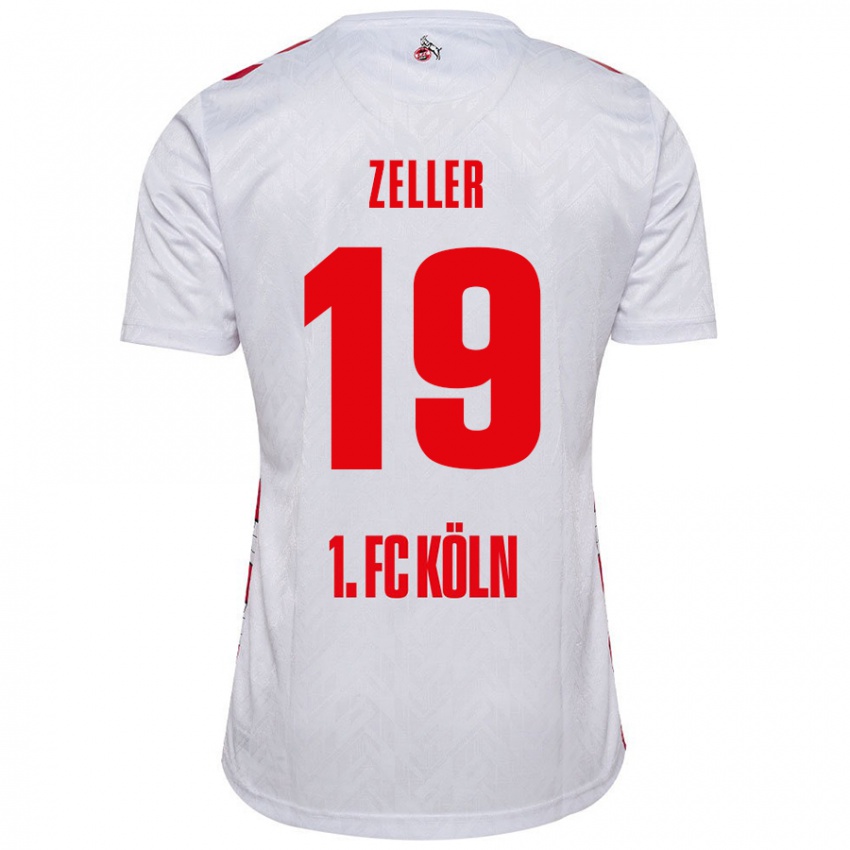 Homme Maillot Dóra Zeller #19 Blanc Rouge Tenues Domicile 2024/25 T-Shirt Belgique