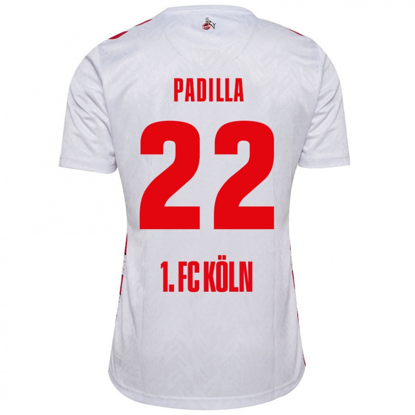 Homme Maillot Natalia Padilla #22 Blanc Rouge Tenues Domicile 2024/25 T-Shirt Belgique