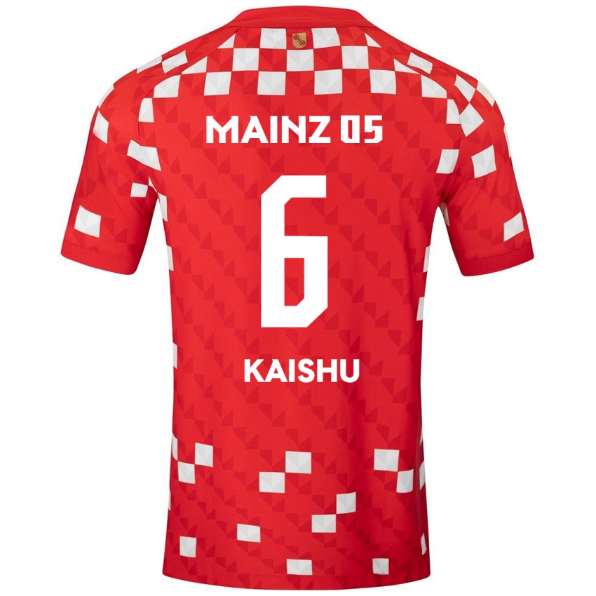 Heren Kaishu Sano #6 Wit Rood Thuisshirt Thuistenue 2024/25 T-Shirt België