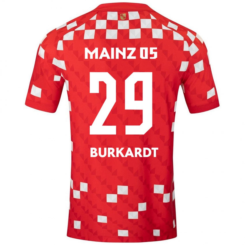 Heren Jonathan Burkardt #29 Wit Rood Thuisshirt Thuistenue 2024/25 T-Shirt België