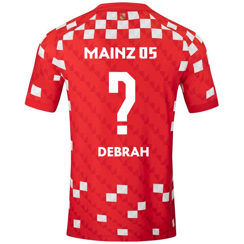 Heren Jeremiah Debrah #0 Wit Rood Thuisshirt Thuistenue 2024/25 T-Shirt België