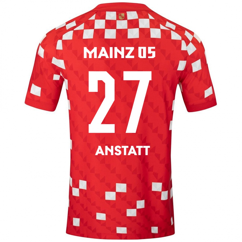 Heren Nadine Anstatt #27 Wit Rood Thuisshirt Thuistenue 2024/25 T-Shirt België