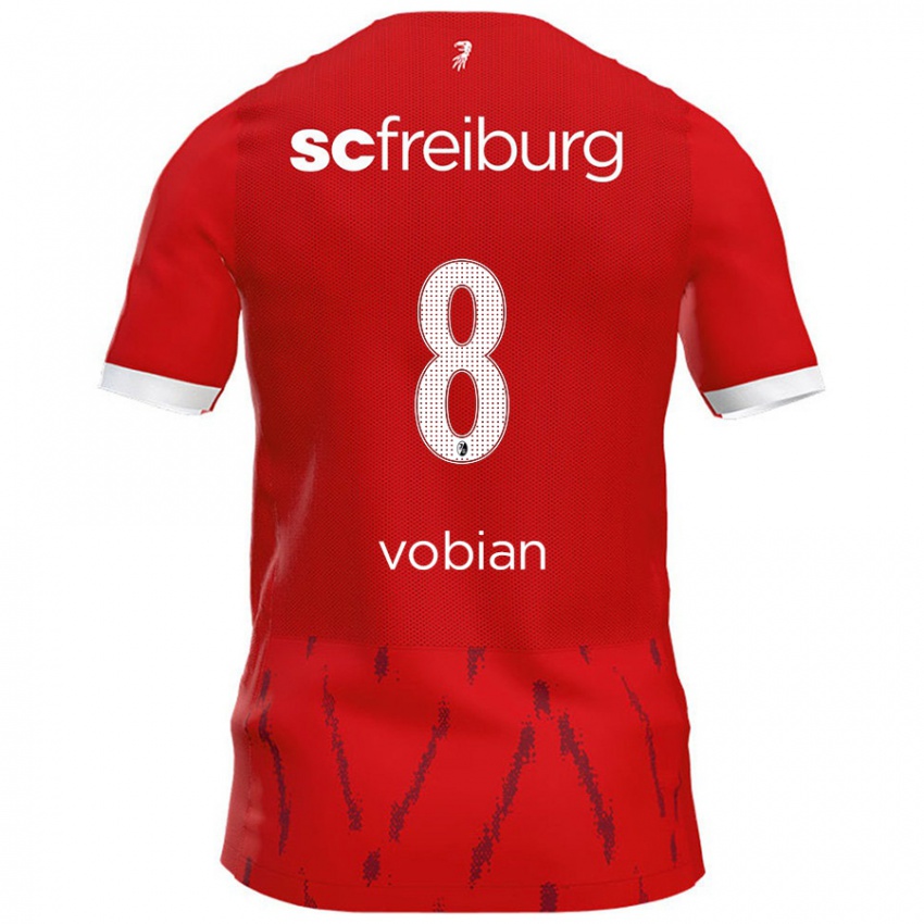 Homme Maillot Selina Vobian #8 Rouge Tenues Domicile 2024/25 T-Shirt Belgique