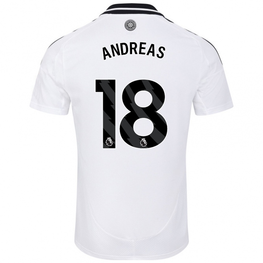 Heren Andreas Pereira #18 Wit Thuisshirt Thuistenue 2024/25 T-Shirt België