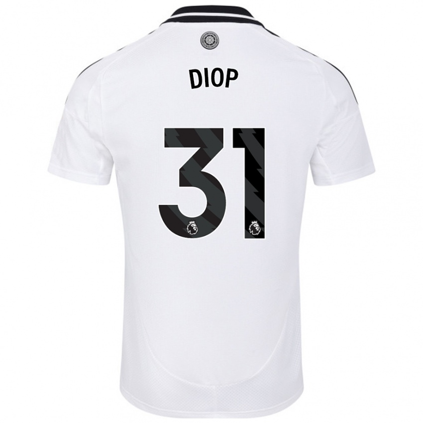 Heren Issa Diop #31 Wit Thuisshirt Thuistenue 2024/25 T-Shirt België