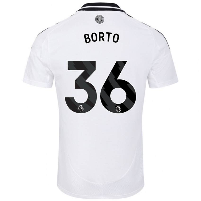 Heren Alex Borto #36 Wit Thuisshirt Thuistenue 2024/25 T-Shirt België