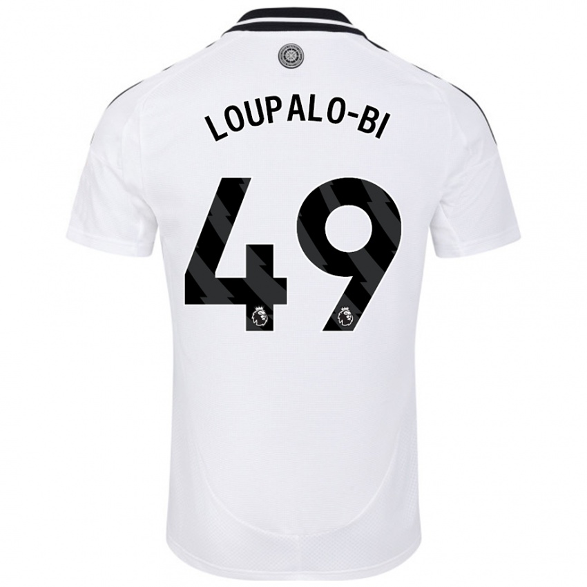 Heren Aaron Loupalo-Bi #49 Wit Thuisshirt Thuistenue 2024/25 T-Shirt België