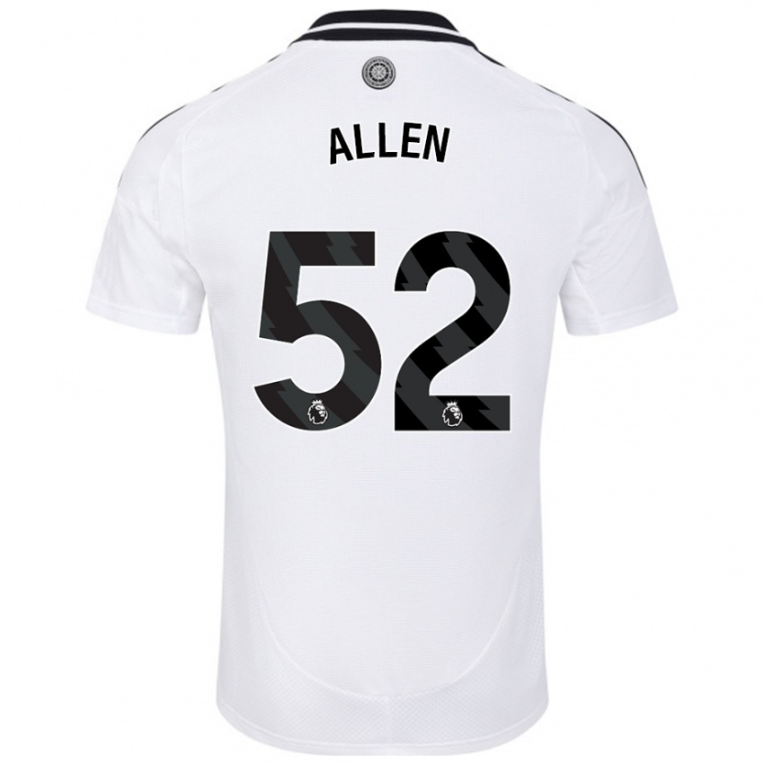 Heren Michael Allen #52 Wit Thuisshirt Thuistenue 2024/25 T-Shirt België