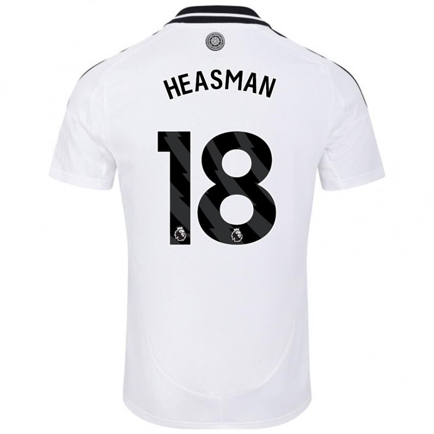 Heren Georgia Heasman #18 Wit Thuisshirt Thuistenue 2024/25 T-Shirt België