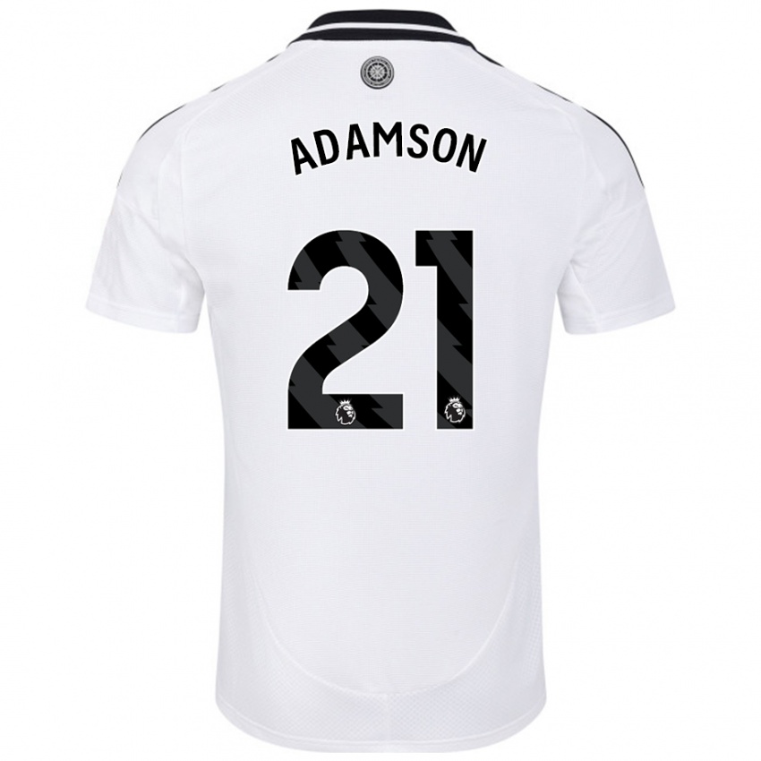 Heren Sasha Adamson #21 Wit Thuisshirt Thuistenue 2024/25 T-Shirt België