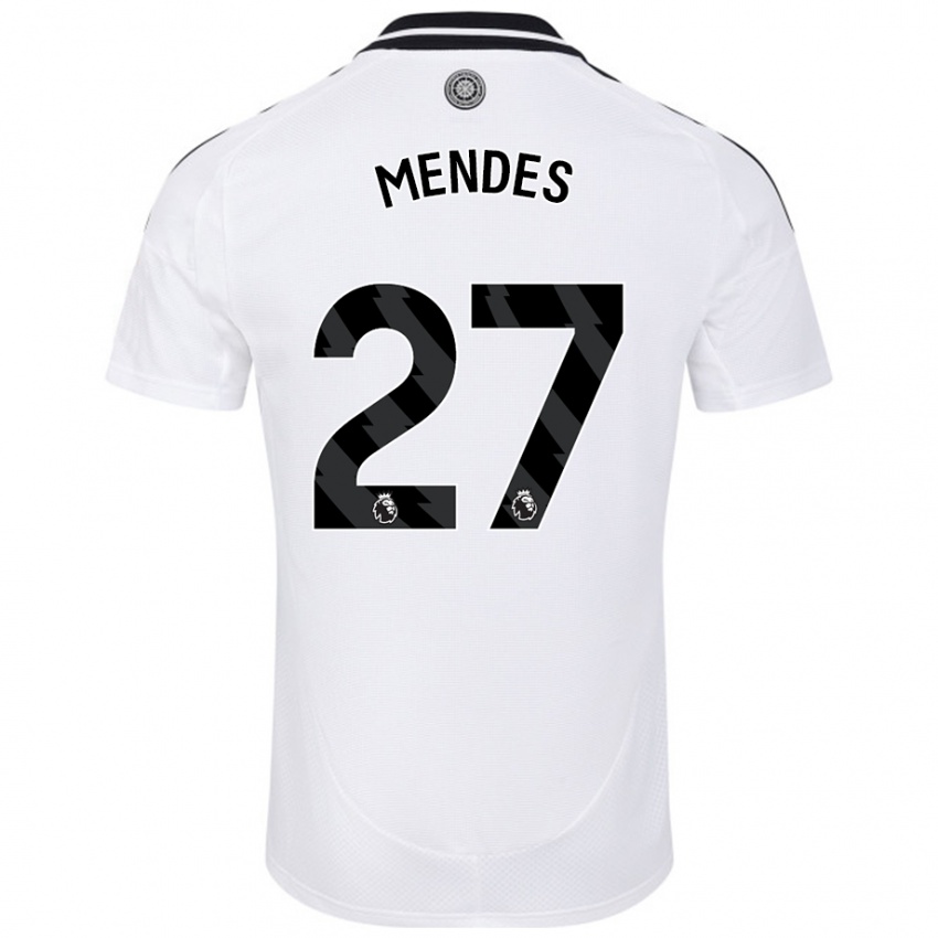 Heren Megalie Mendes #27 Wit Thuisshirt Thuistenue 2024/25 T-Shirt België