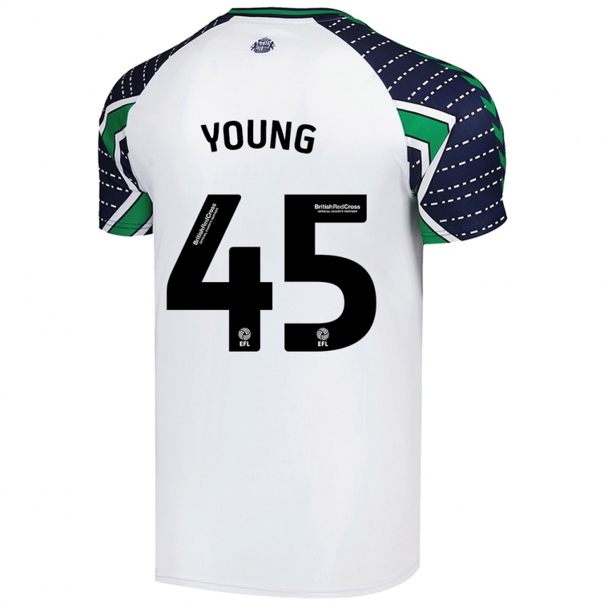 Heren Matthew Young #45 Wit Uitshirt Uittenue 2024/25 T-Shirt België