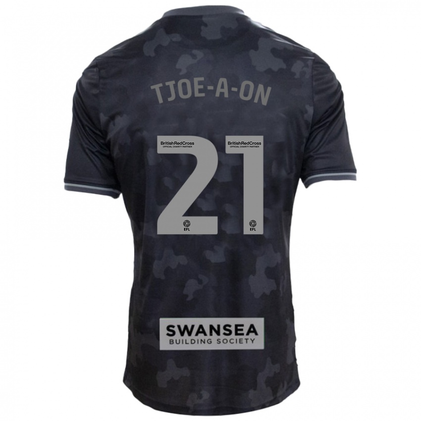 Heren Nathan Tjoe-A-On #21 Zwart Uitshirt Uittenue 2024/25 T-Shirt België