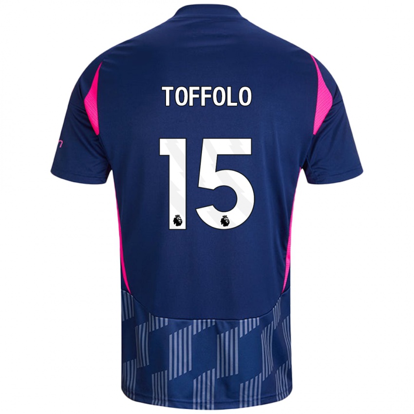 Herren Harry Toffolo #15 Königsblau Rosa Auswärtstrikot Trikot 2024/25 T-Shirt Belgien