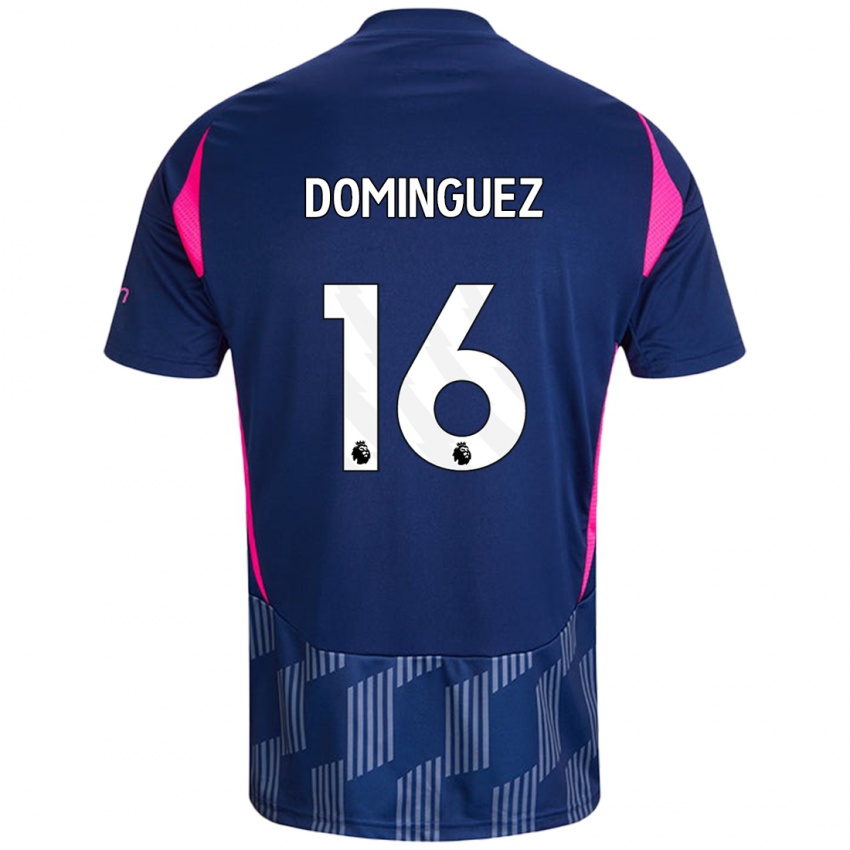 Homme Maillot Nicolas Dominguez #16 Bleu Royal Rose Tenues Extérieur 2024/25 T-Shirt Belgique