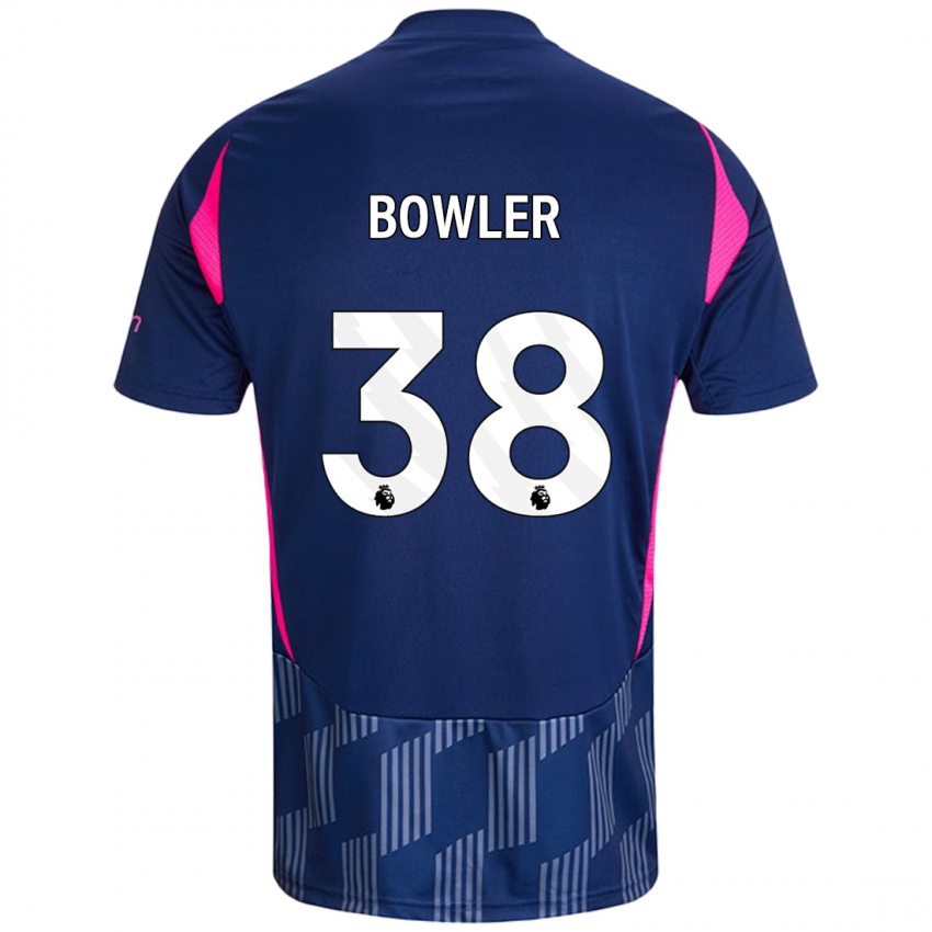 Herren Josh Bowler #38 Königsblau Rosa Auswärtstrikot Trikot 2024/25 T-Shirt Belgien