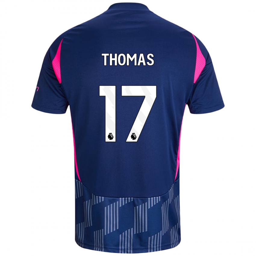 Herren Freya Thomas #17 Königsblau Rosa Auswärtstrikot Trikot 2024/25 T-Shirt Belgien