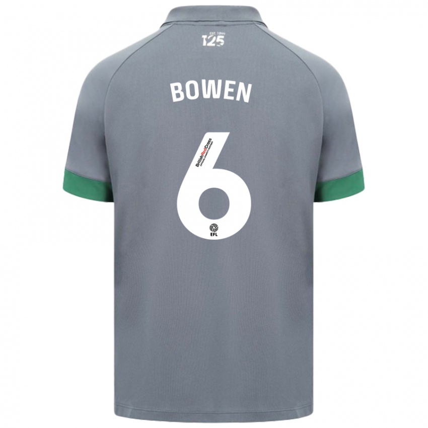 Heren Megan Bowen #6 Donkergrijs Uitshirt Uittenue 2024/25 T-Shirt België