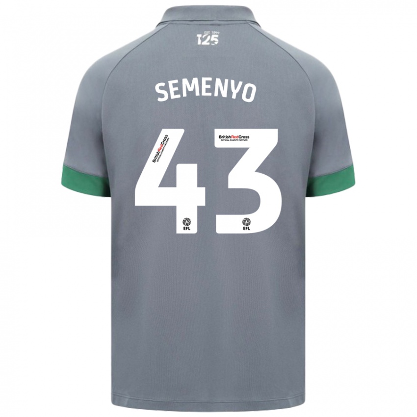 Heren Jai Semenyo #43 Donkergrijs Uitshirt Uittenue 2024/25 T-Shirt België