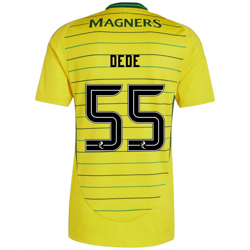 Herren Josh Dede #55 Gelb Auswärtstrikot Trikot 2024/25 T-Shirt Belgien