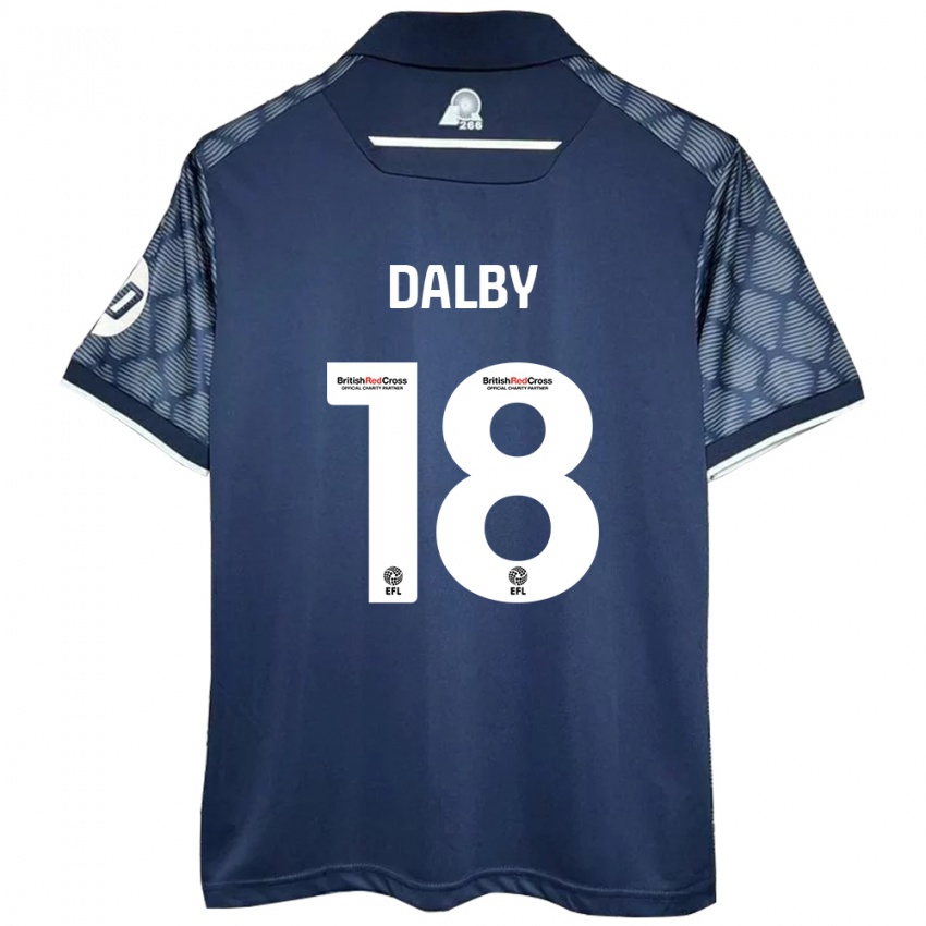 Heren Sam Dalby #18 Zwart Uitshirt Uittenue 2024/25 T-Shirt België