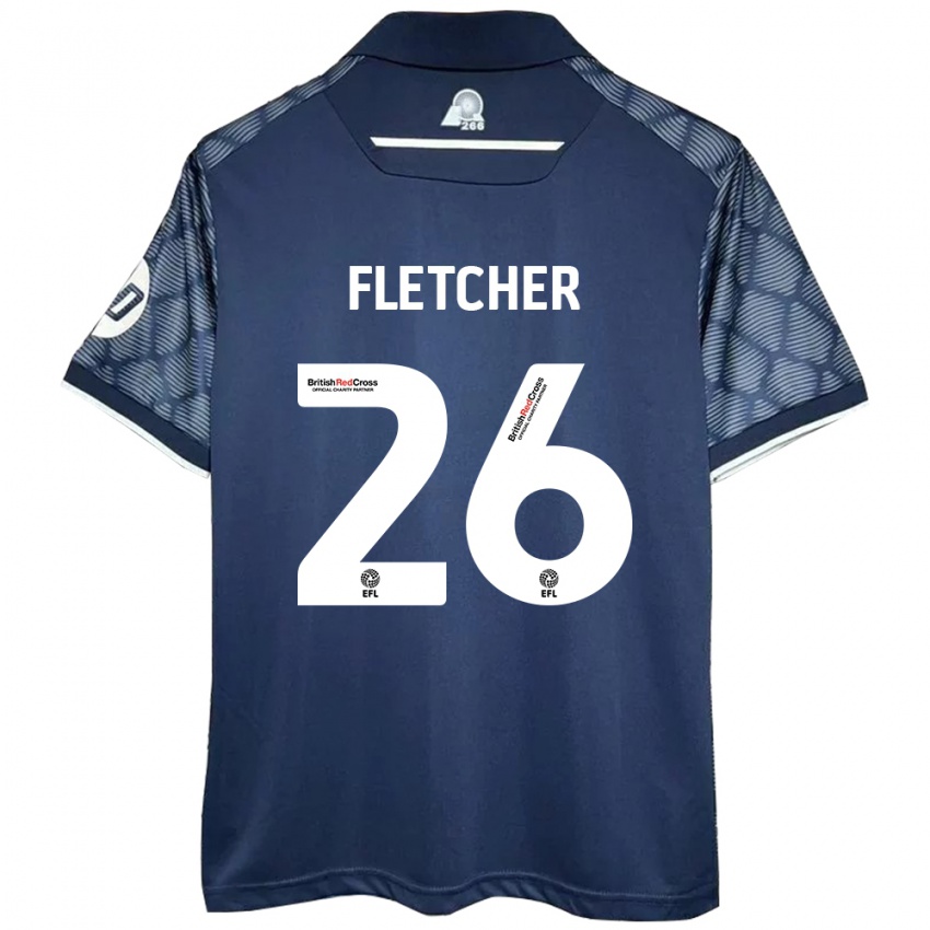 Heren Steven Fletcher #26 Zwart Uitshirt Uittenue 2024/25 T-Shirt België