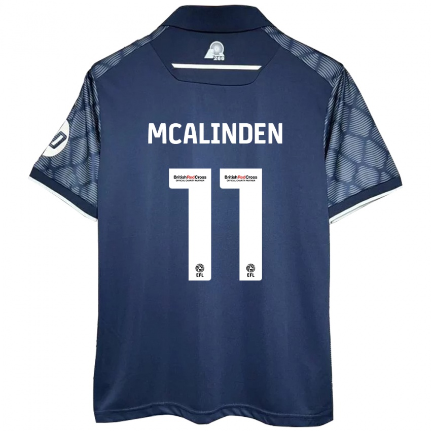 Homme Maillot Liam Mcalinden #11 Noir Tenues Extérieur 2024/25 T-Shirt Belgique