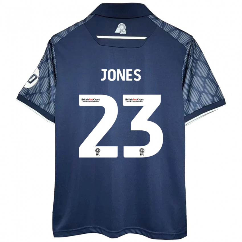 Heren Ruby Jones #23 Zwart Uitshirt Uittenue 2024/25 T-Shirt België