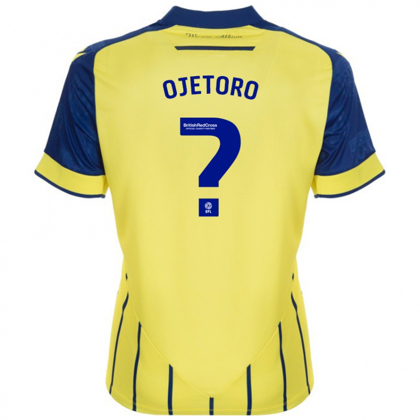 Heren Wahab Ojetoro #0 Geel Blauw Uitshirt Uittenue 2024/25 T-Shirt België