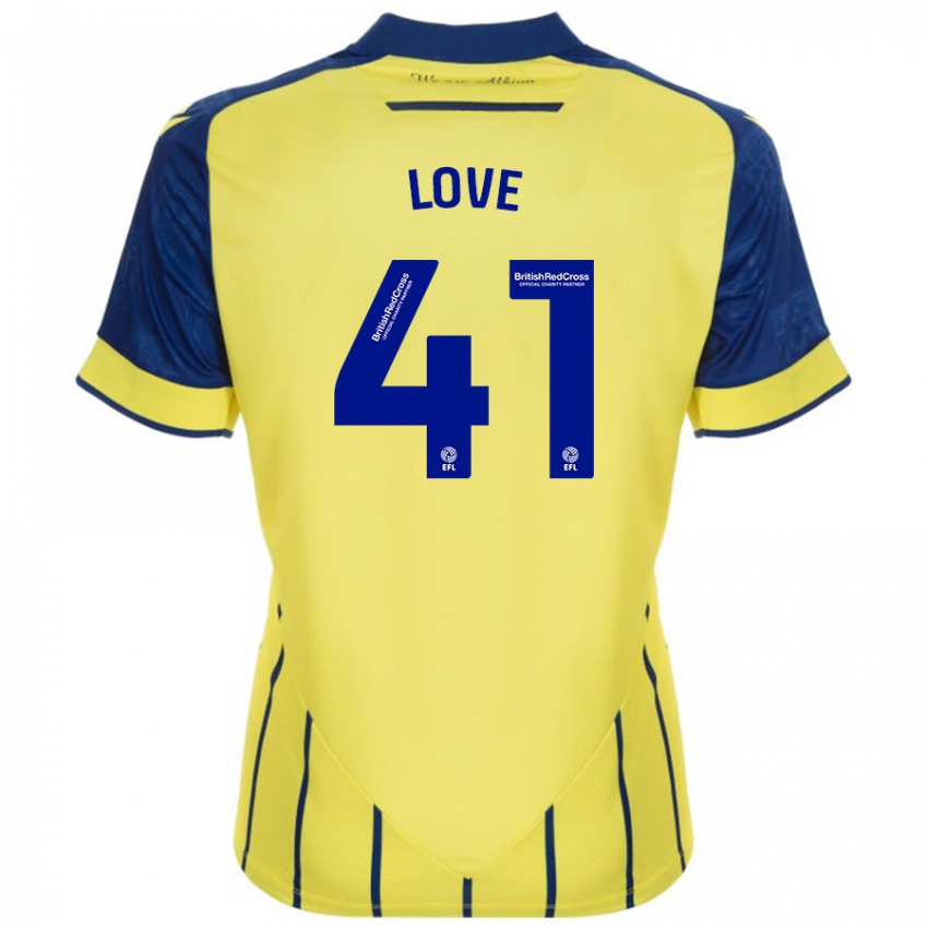 Heren Layton Love #41 Geel Blauw Uitshirt Uittenue 2024/25 T-Shirt België