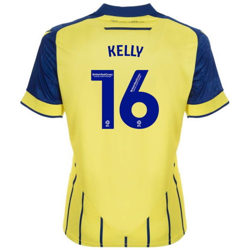 Heren Martin Kelly #16 Geel Blauw Uitshirt Uittenue 2024/25 T-Shirt België