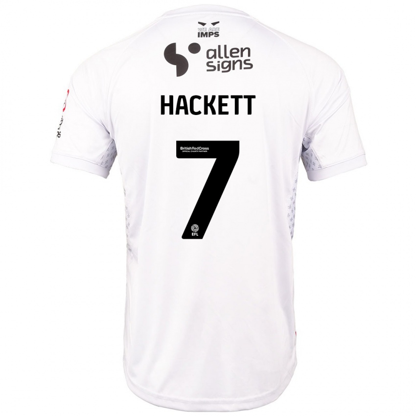 Herren Reeco Hackett #7 Rot Weiß Auswärtstrikot Trikot 2024/25 T-Shirt Belgien