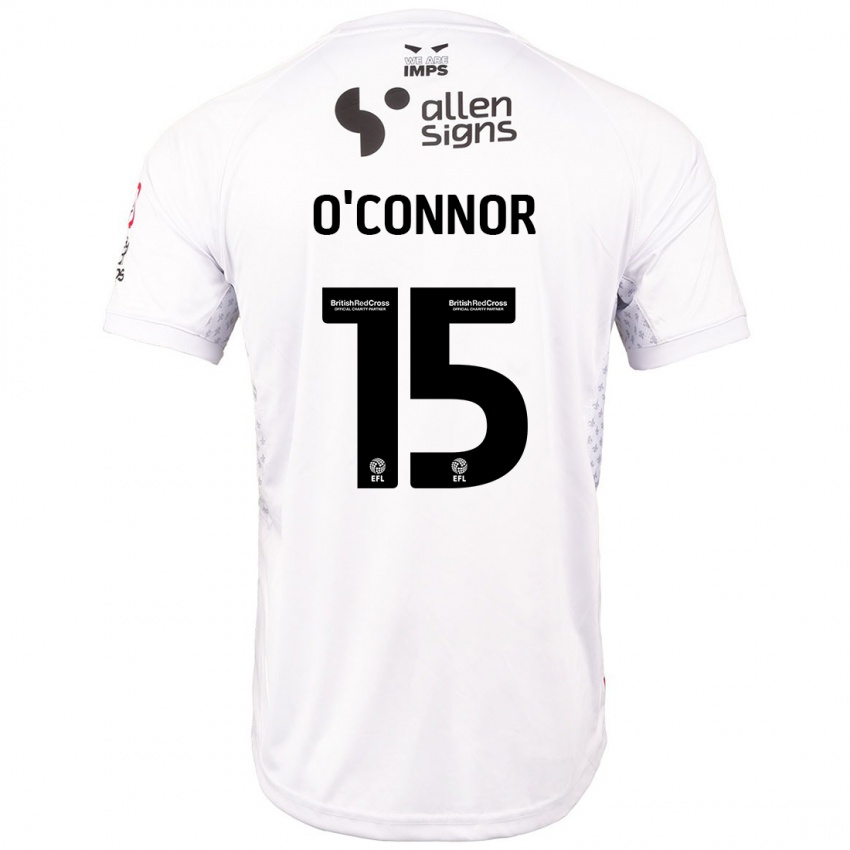 Heren Paudie O'connor #15 Rood Wit Uitshirt Uittenue 2024/25 T-Shirt België