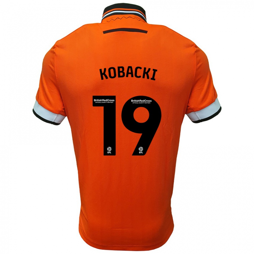 Homme Maillot Olaf Kobacki #19 Orange Blanc Tenues Extérieur 2024/25 T-Shirt Belgique