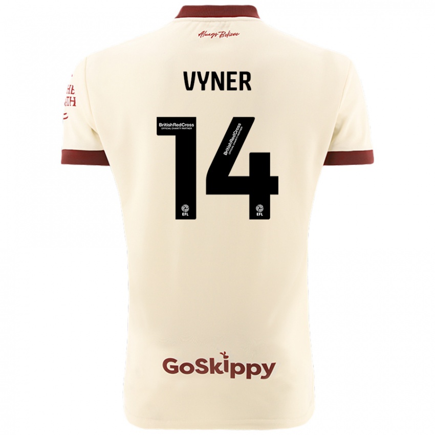 Heren Zak Vyner #14 Crèmewit Uitshirt Uittenue 2024/25 T-Shirt België