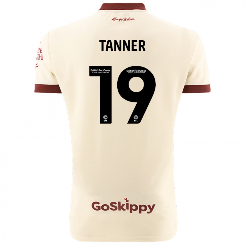 Heren George Tanner #19 Crèmewit Uitshirt Uittenue 2024/25 T-Shirt België