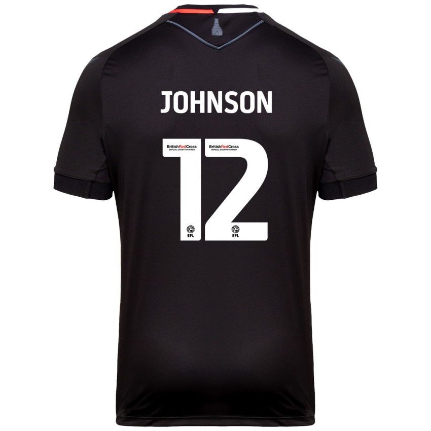 Homme Maillot Daniel Johnson #12 Noir Tenues Extérieur 2024/25 T-Shirt Belgique