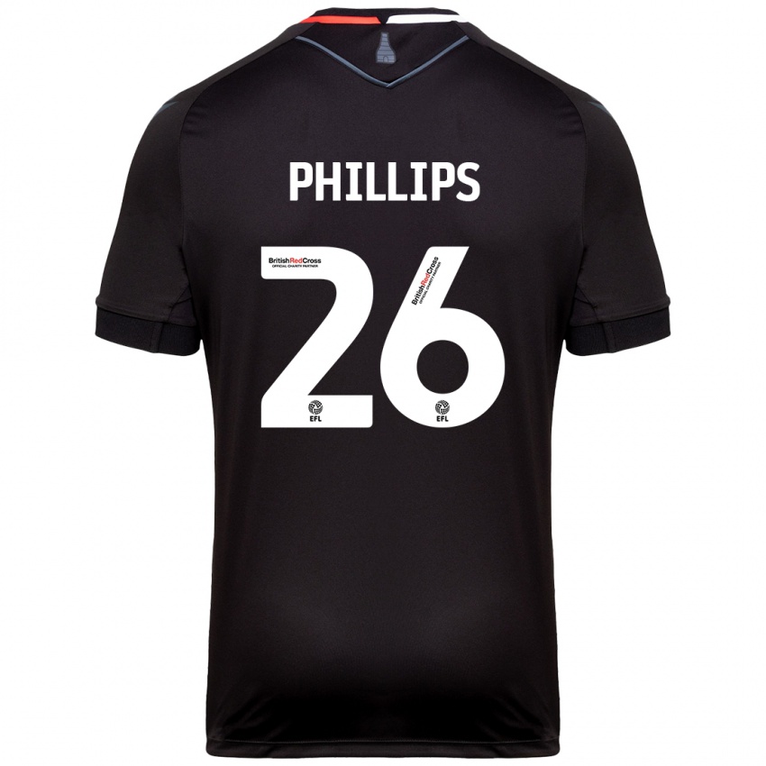 Heren Ashley Phillips #26 Zwart Uitshirt Uittenue 2024/25 T-Shirt België