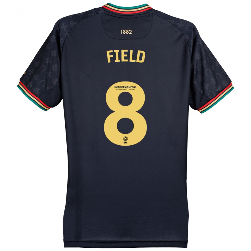 Herren Sam Field #8 Dunkelmarineblau Auswärtstrikot Trikot 2024/25 T-Shirt Belgien