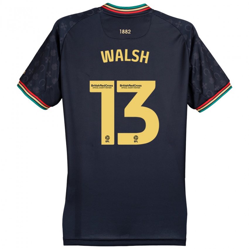 Herren Joe Walsh #13 Dunkelmarineblau Auswärtstrikot Trikot 2024/25 T-Shirt Belgien