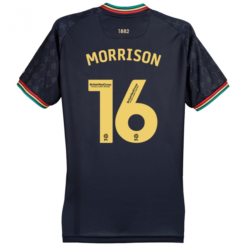 Herren Liam Morrison #16 Dunkelmarineblau Auswärtstrikot Trikot 2024/25 T-Shirt Belgien