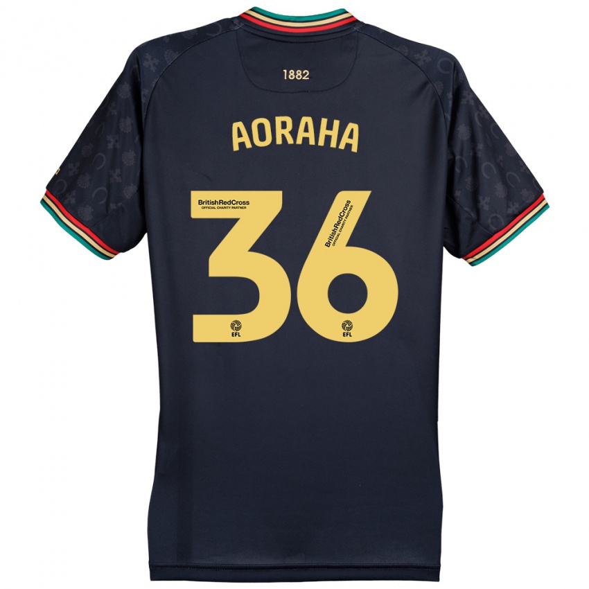 Herren Alexander Aoraha #36 Dunkelmarineblau Auswärtstrikot Trikot 2024/25 T-Shirt Belgien