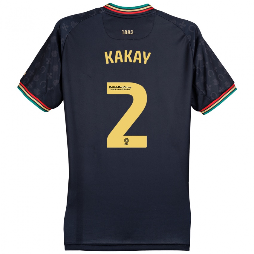 Herren Osman Kakay #2 Dunkelmarineblau Auswärtstrikot Trikot 2024/25 T-Shirt Belgien