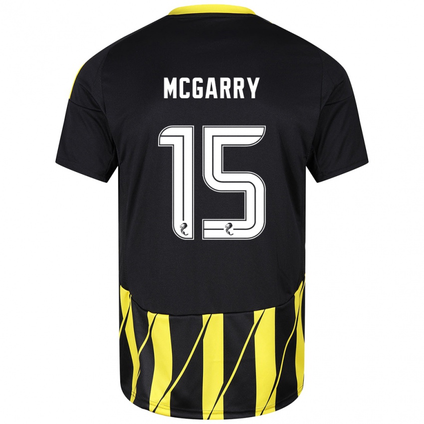 Herren James Mcgarry #15 Schwarz Gelb Auswärtstrikot Trikot 2024/25 T-Shirt Belgien