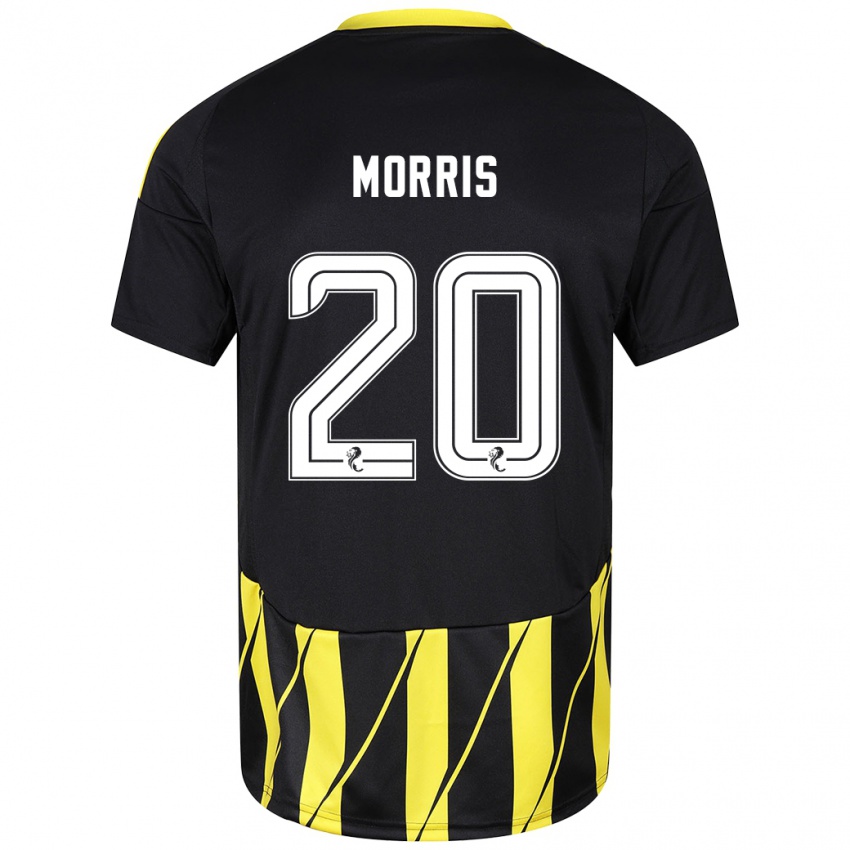 Heren Shayden Morris #20 Zwart Geel Uitshirt Uittenue 2024/25 T-Shirt België