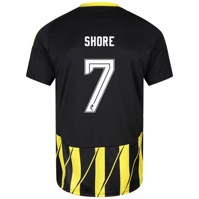 Heren Eilidh Shore #7 Zwart Geel Uitshirt Uittenue 2024/25 T-Shirt België