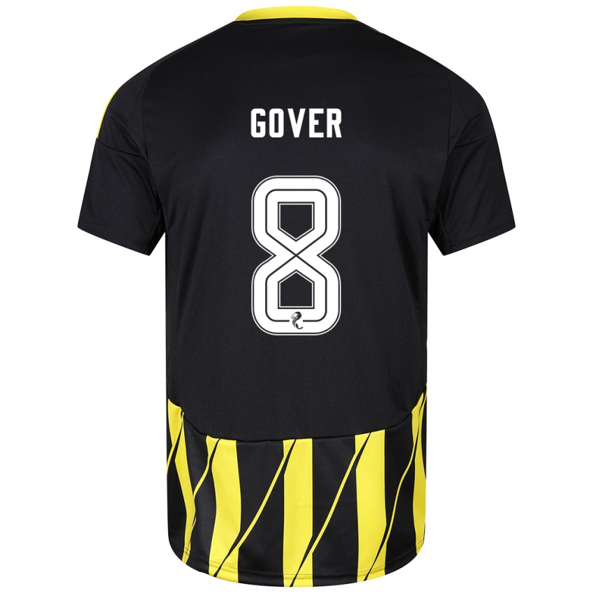 Herren Chloe Gover #8 Schwarz Gelb Auswärtstrikot Trikot 2024/25 T-Shirt Belgien